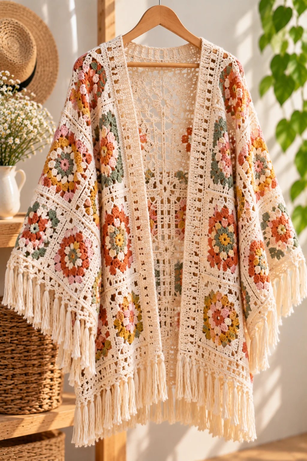 Boho Crochet Kimono — crochet apparel