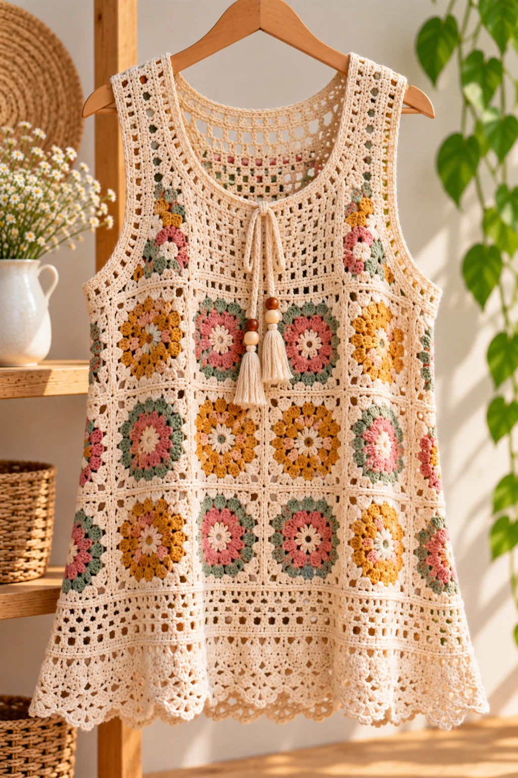 Crochet Sleeveless Tunic — crochet apparel