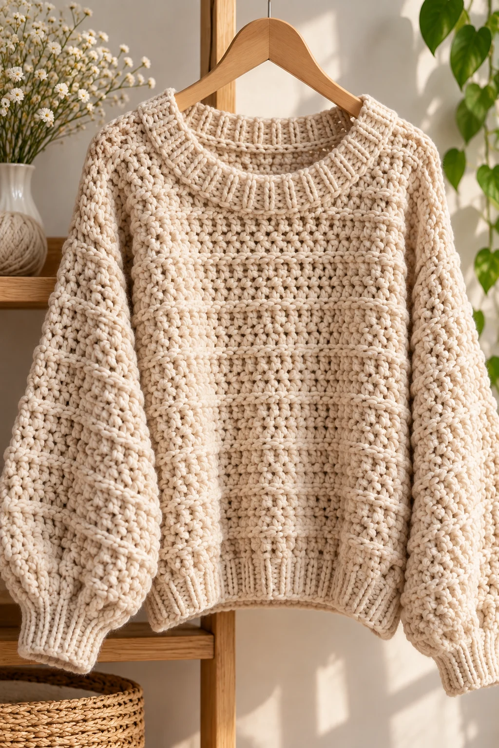 Cozy Chunky Crochet Sweater — crochet apparel
