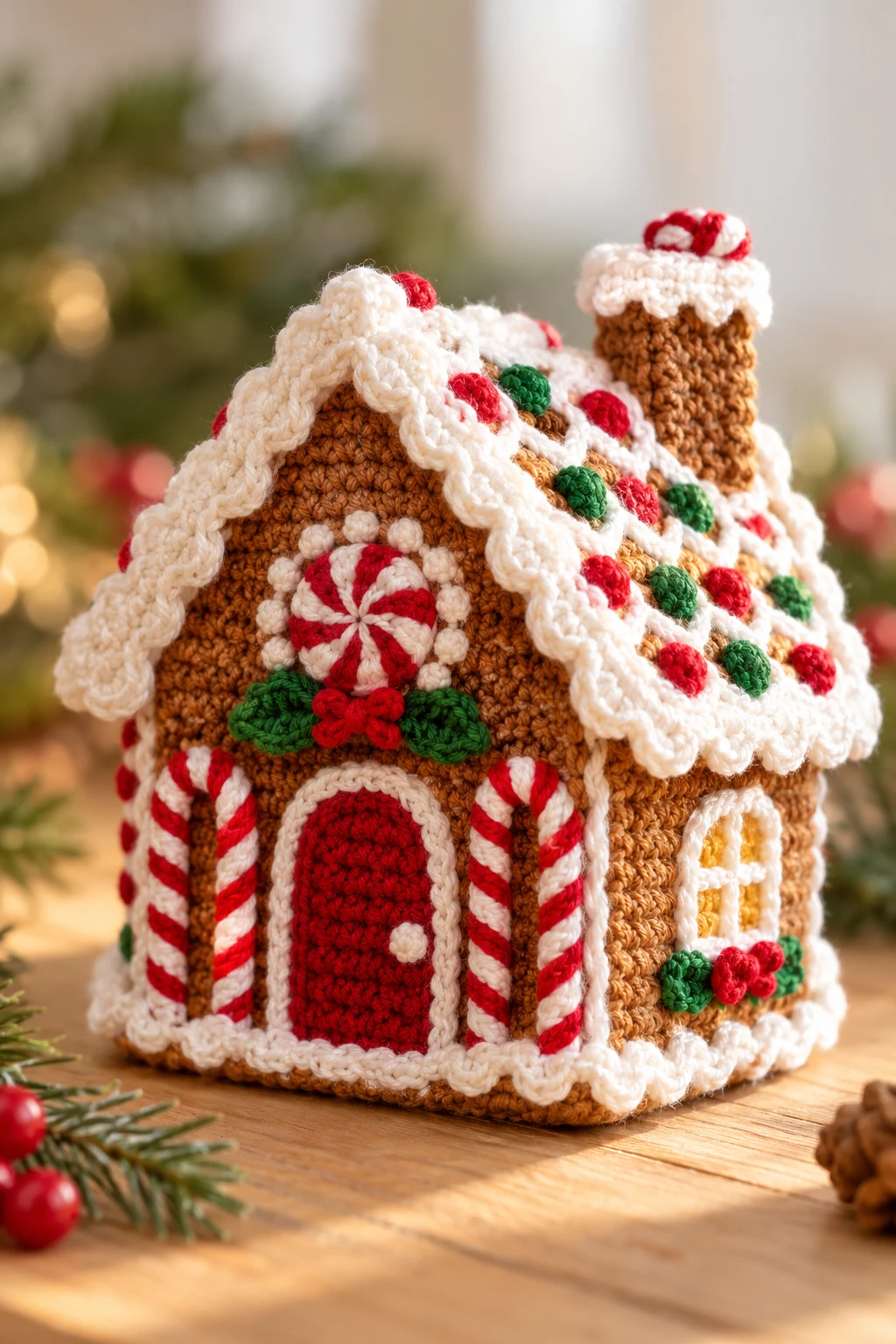 Sweet Crochet Gingerbread House — crochet applique patterns free christmas style outfit
