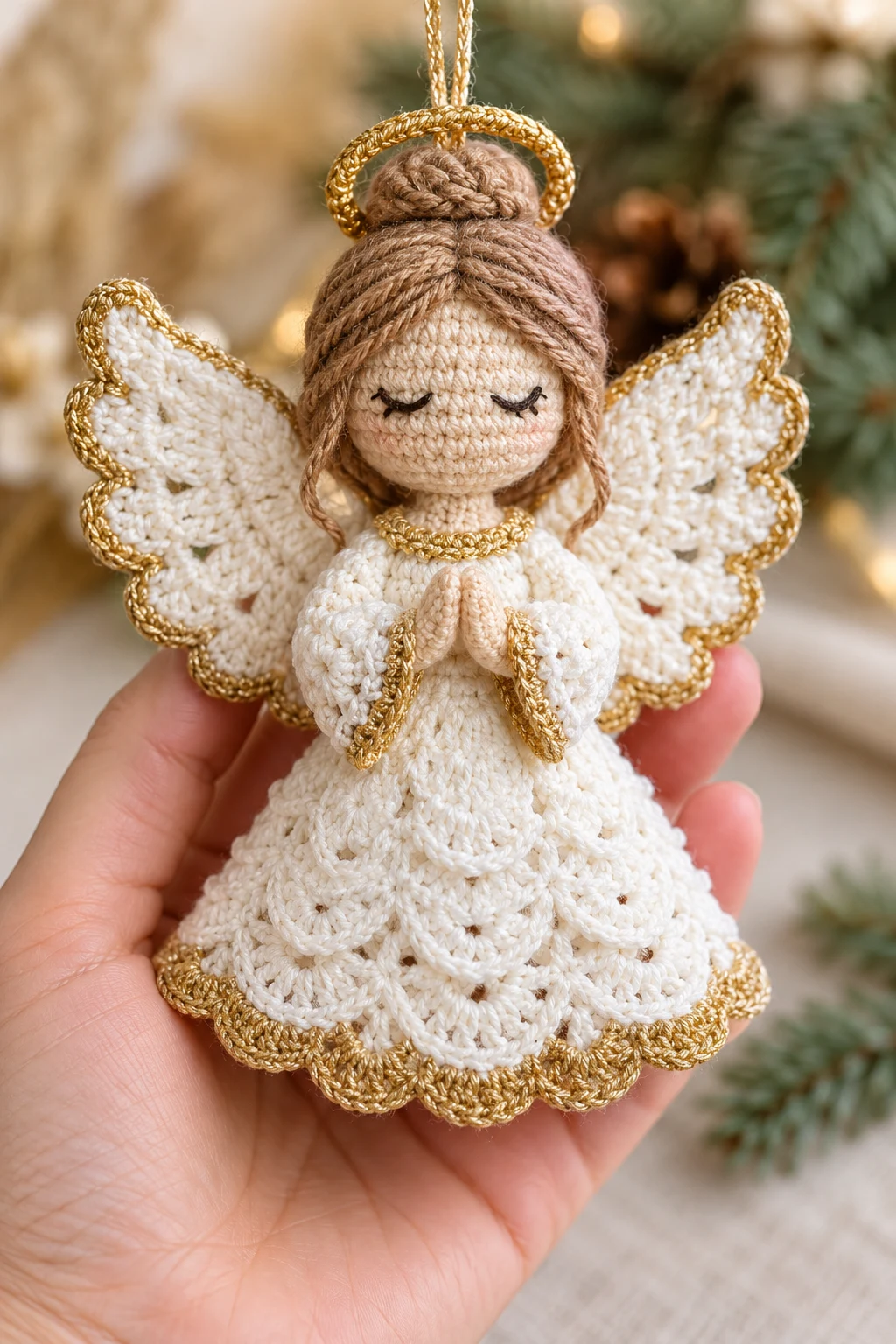 Elegant Crochet Christmas Angel — crochet applique patterns free christmas style outfit