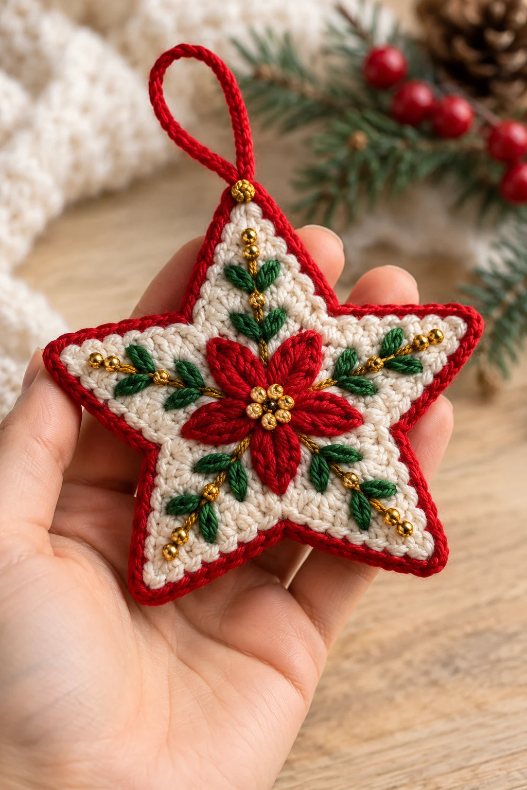 Modern Crochet Christmas Star — crochet applique patterns free christmas style outfit