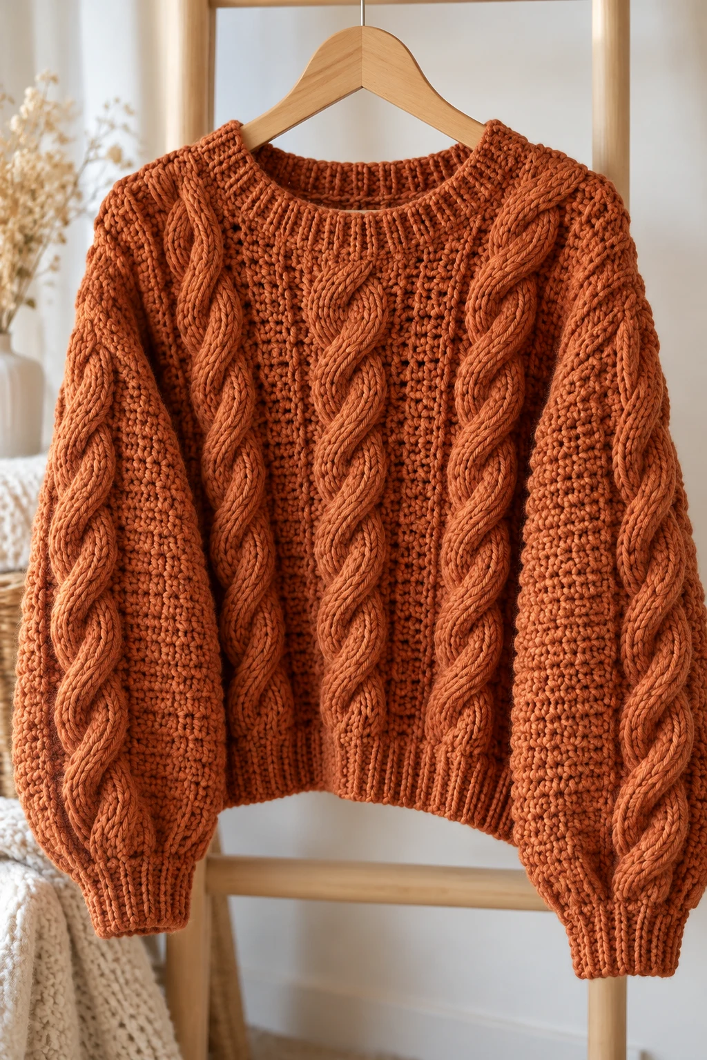 The Crochet Cable-Stitch Sweater — crochet autumn clothes style outfit