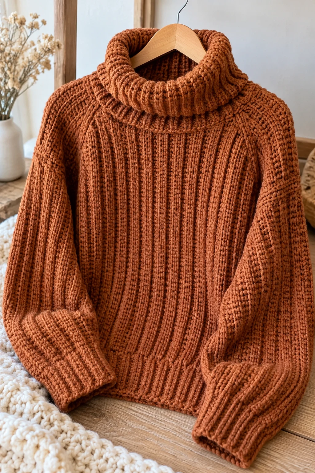 The Ribbed Crochet Turtleneck — crochet autumn clothes style outfit