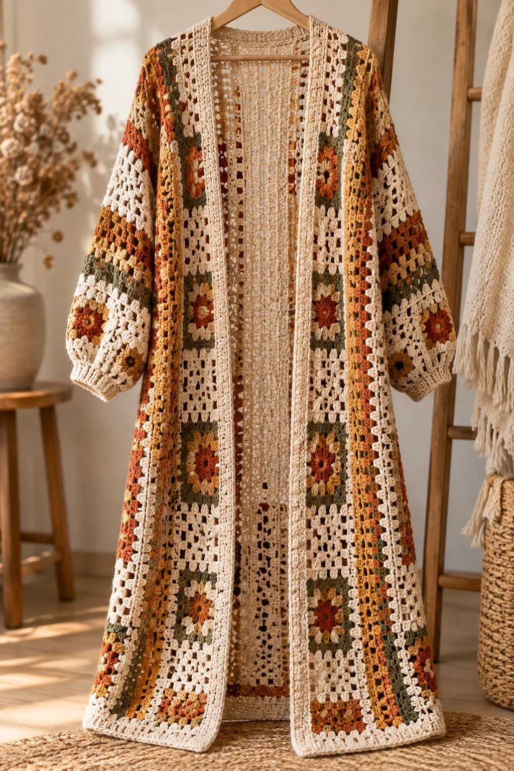 The Longline Crochet Duster — crochet autumn clothes style outfit