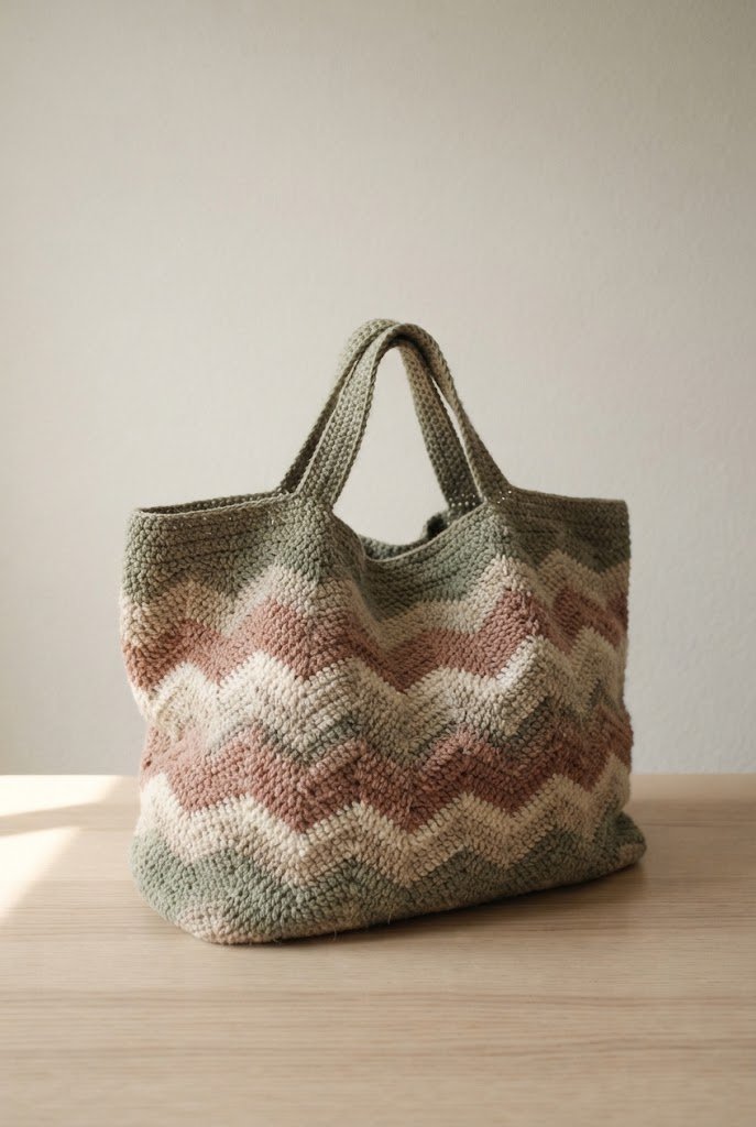 The Chevron Chic Weekender — crochet baby bag style outfit