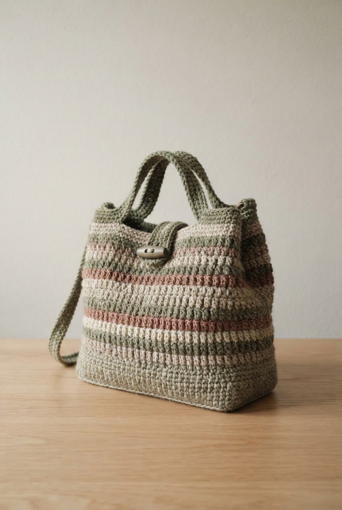 The Structured Box-Bottom Satchel — crochet baby bag style outfit