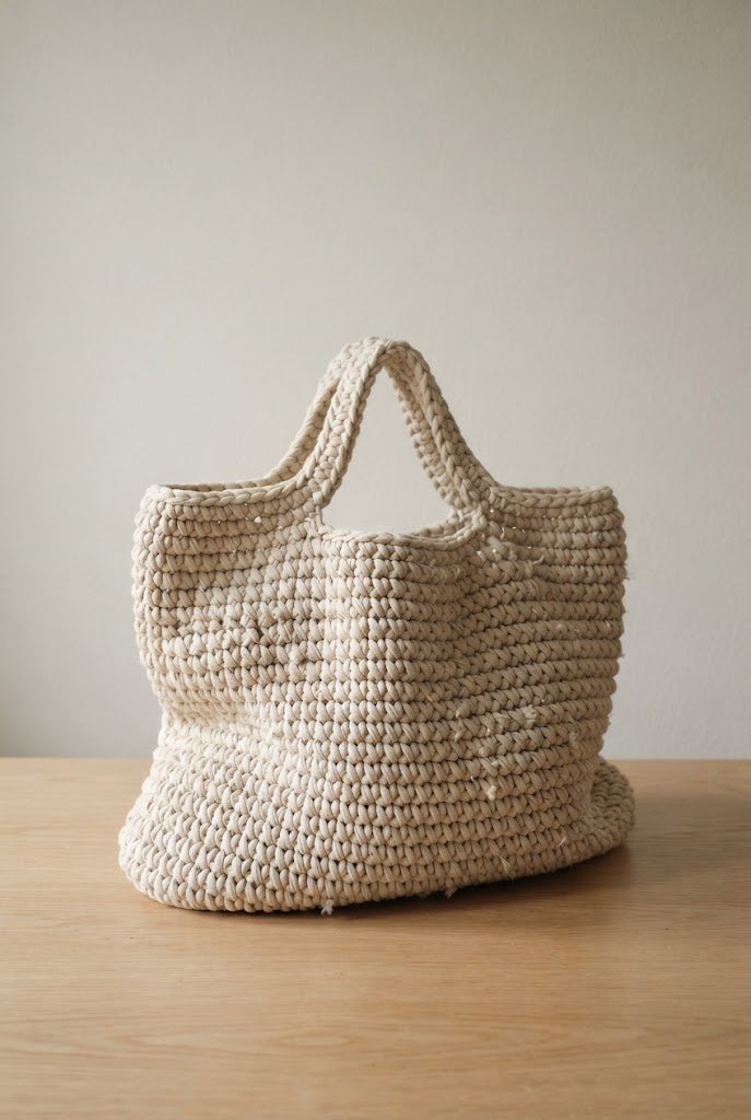 The Quick-Stitch Jumbo Tote — crochet baby bag style outfit