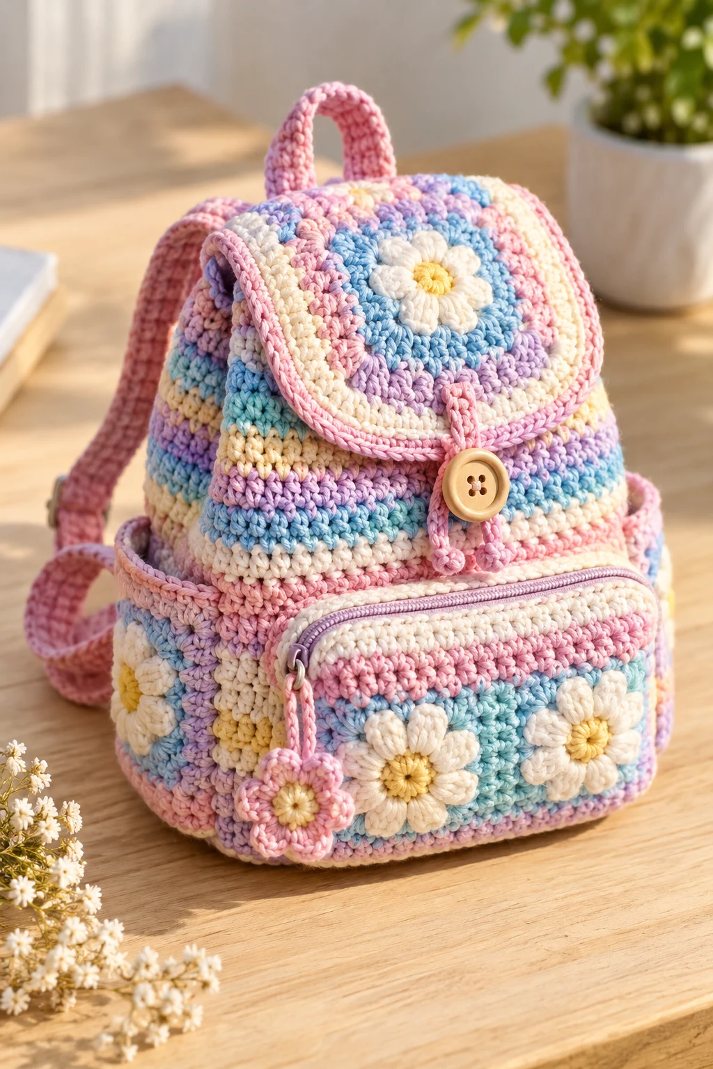 Mini Crochet Backpack for Kids — Crochet Backpack Patterns style outfit