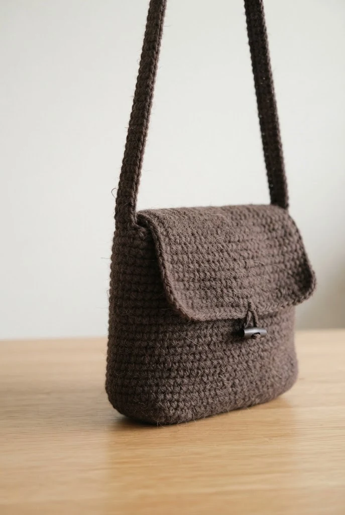 Suede-Look Stitch Crossbody — crochet bag brown style outfit