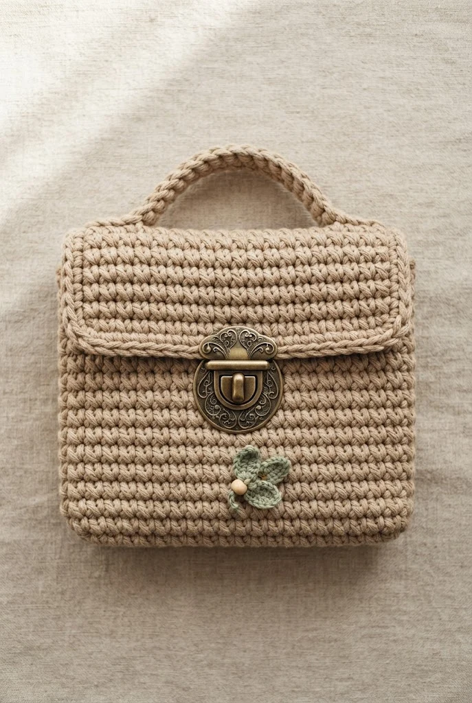 Statement Metal Turn-Locks — crochet bag decoration