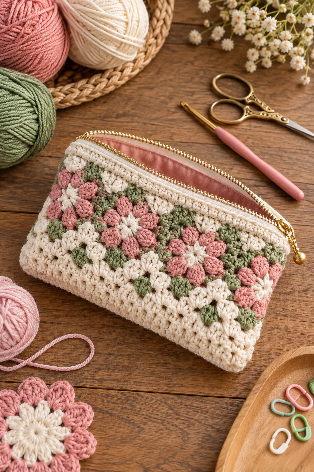 Crochet Pouch DIY With a Zipper — crochet bag diy style outfit