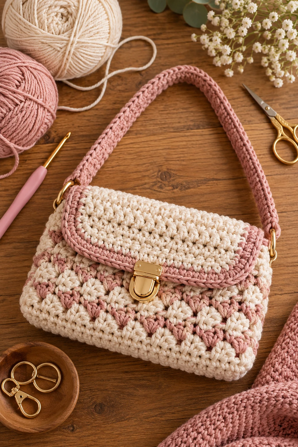 Crochet Purse DIY With a Flap — crochet bag diy style outfit
