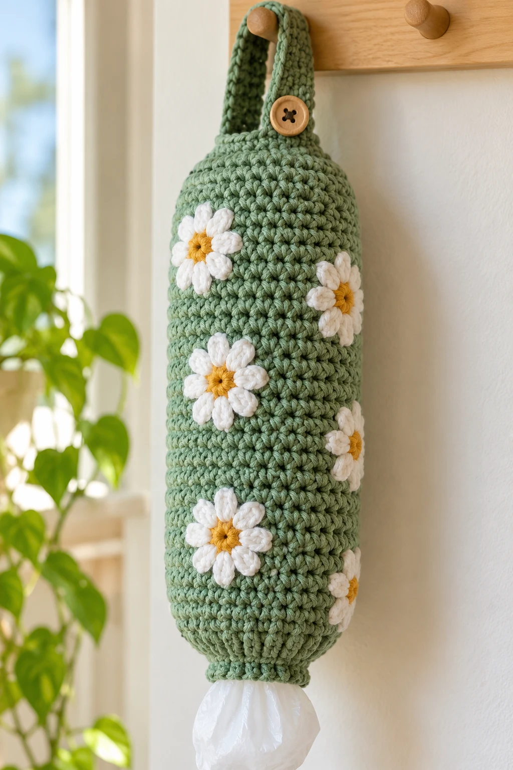 Beginner-Friendly Single Crochet Bag Holder — crochet bag holder plastic bags style outfit