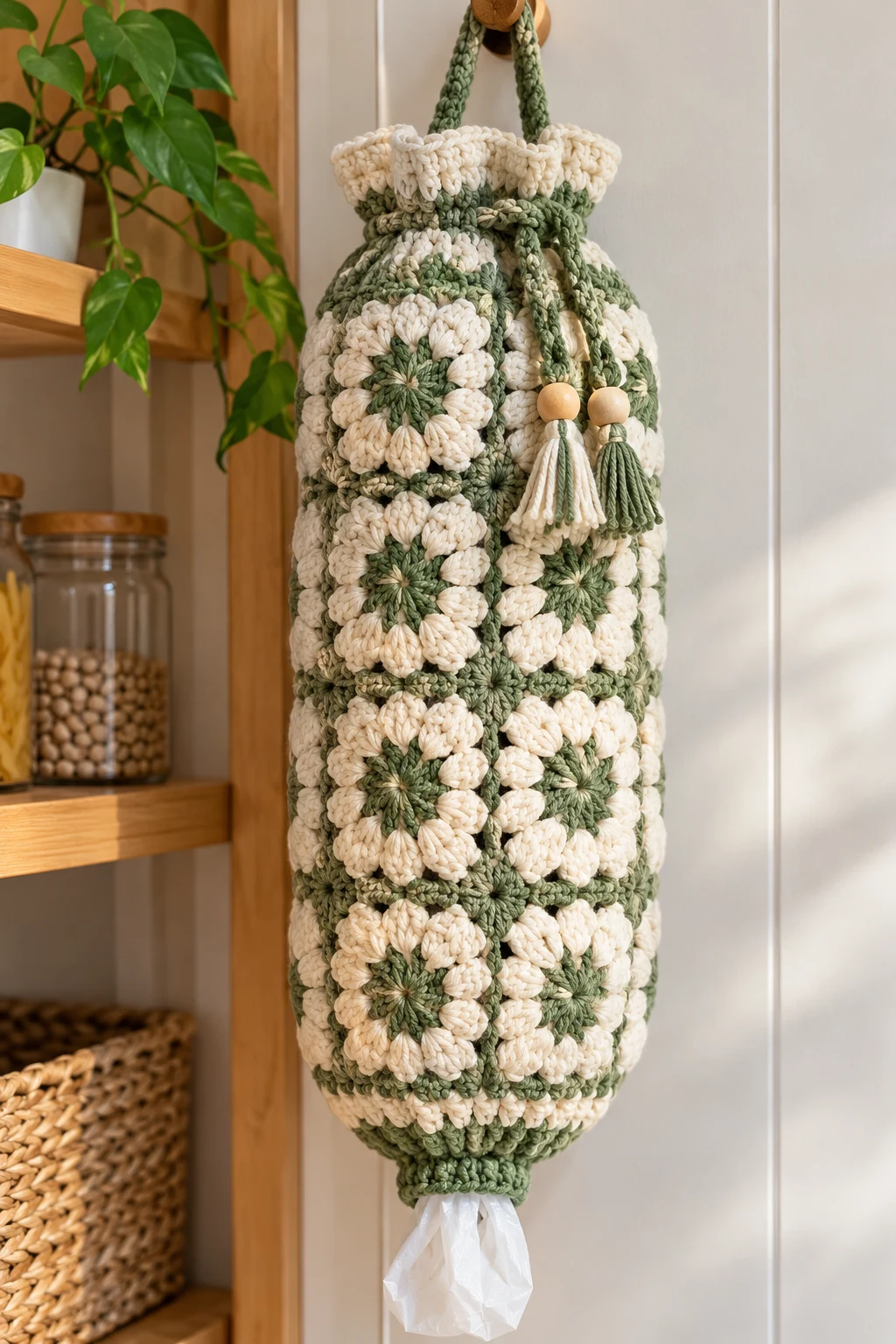 Extra-Large Family Crochet Bag Holder — crochet bag holder plastic bags style outfit