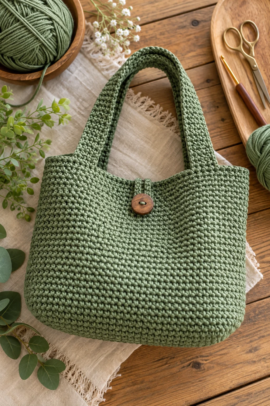 Moss Stitch Everyday Bag — crochet bag ideas handbags style outfit