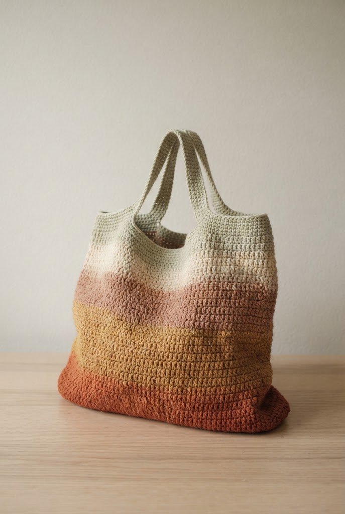 The Sunset Gradient Beach Tote — crochet bag summer style outfit