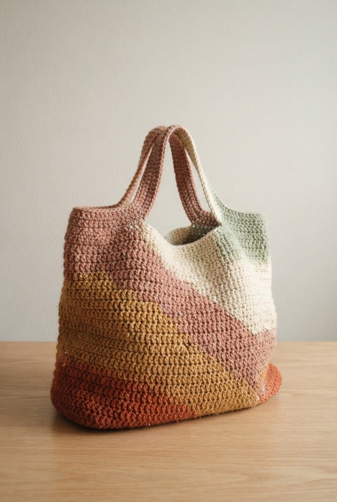 Ombre Sunset Market Tote — crochet bag summer style outfit