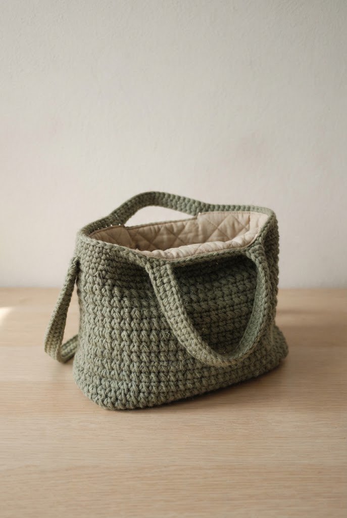 The Quilted Fabric-Lined Satchel — crochet bag summer style outfit