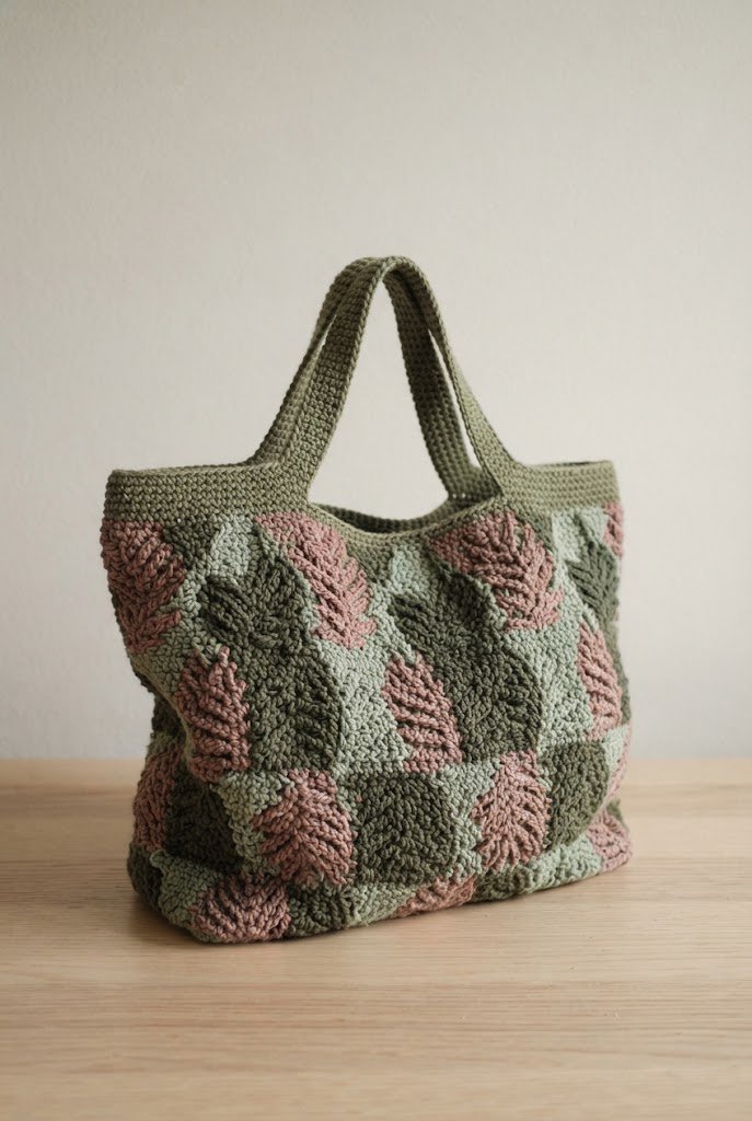 Tropical Palm Leaf Tote — crochet bag summer style outfit