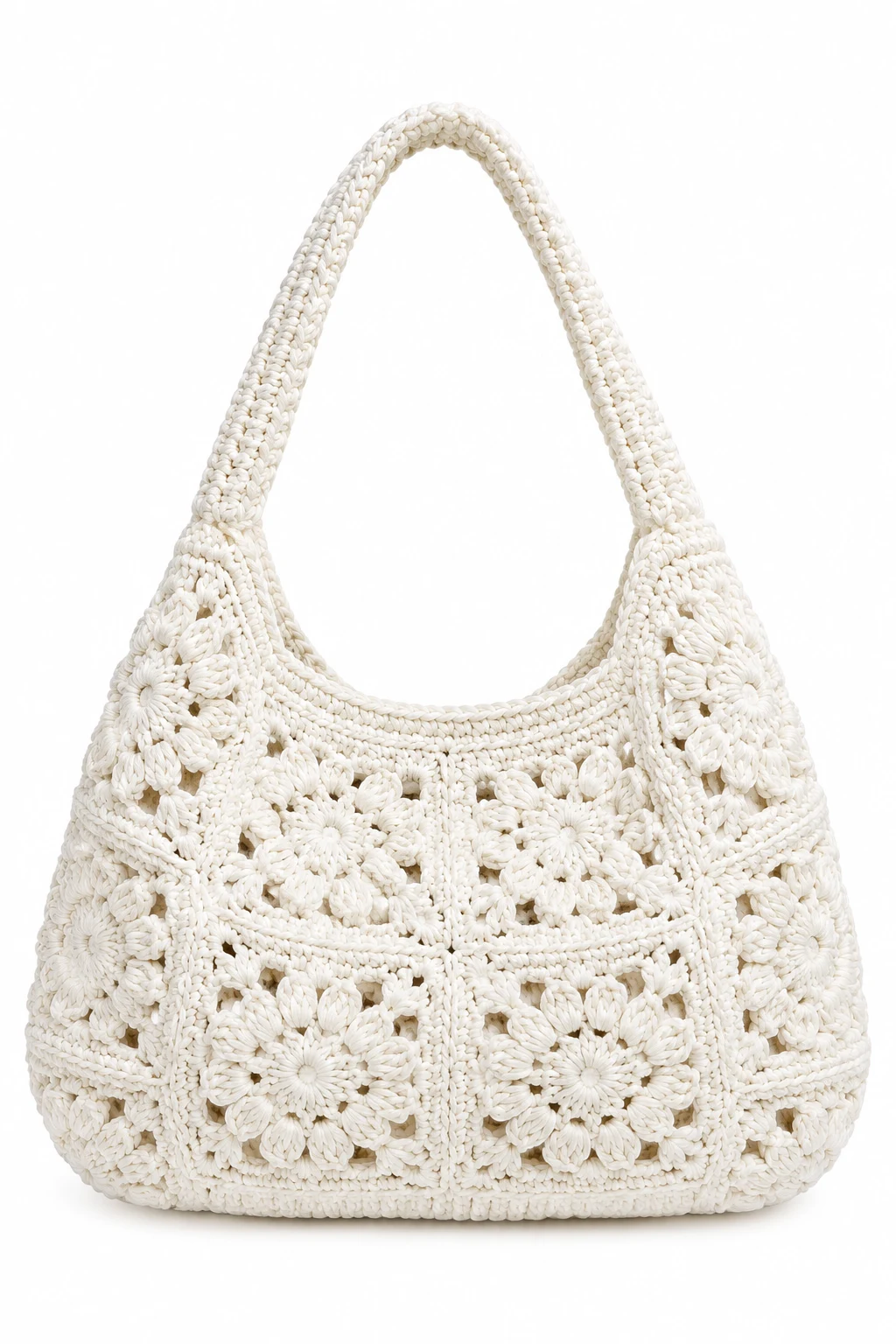 Shop: crochet bag white