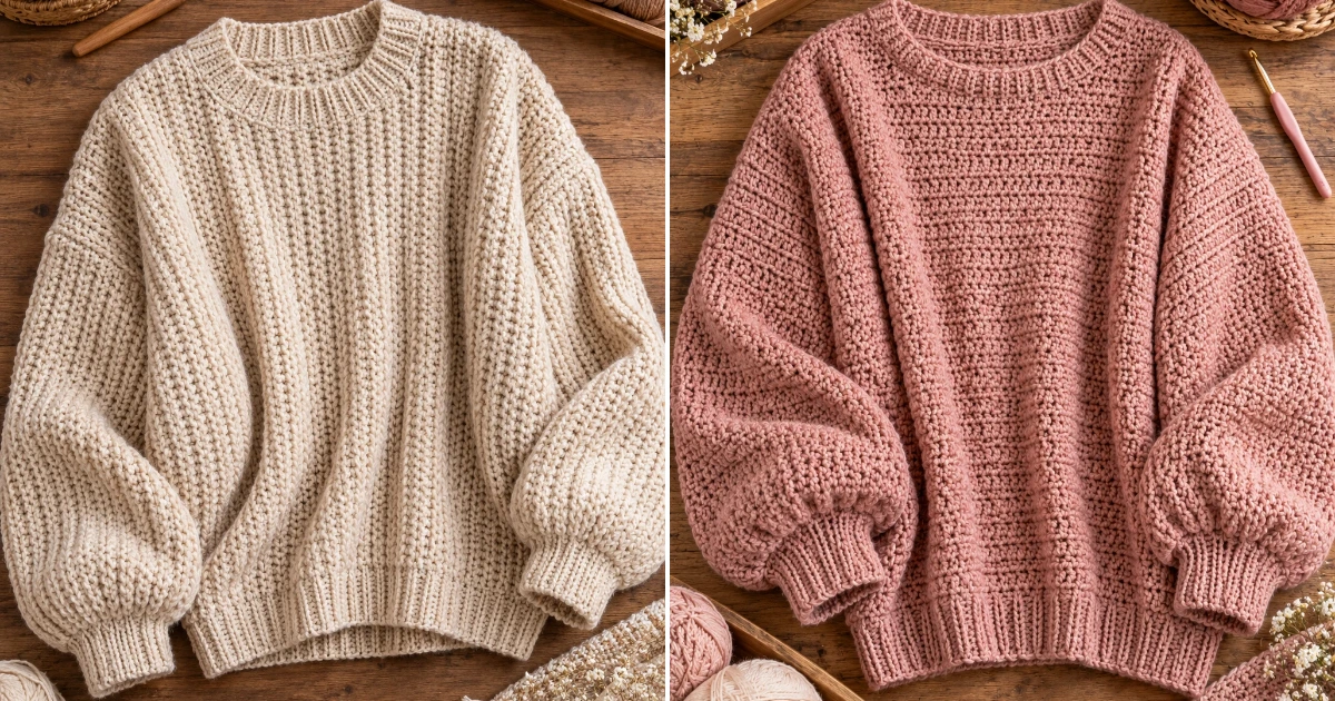 16 Crochet Baggy Sweater Ideas for a Stylish Handmade crochet baggy sweater