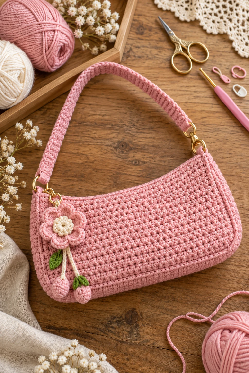 Crochet Baguette Bag Pattern Free-Inspired Beginner Design — crochet baguette bag style outfit