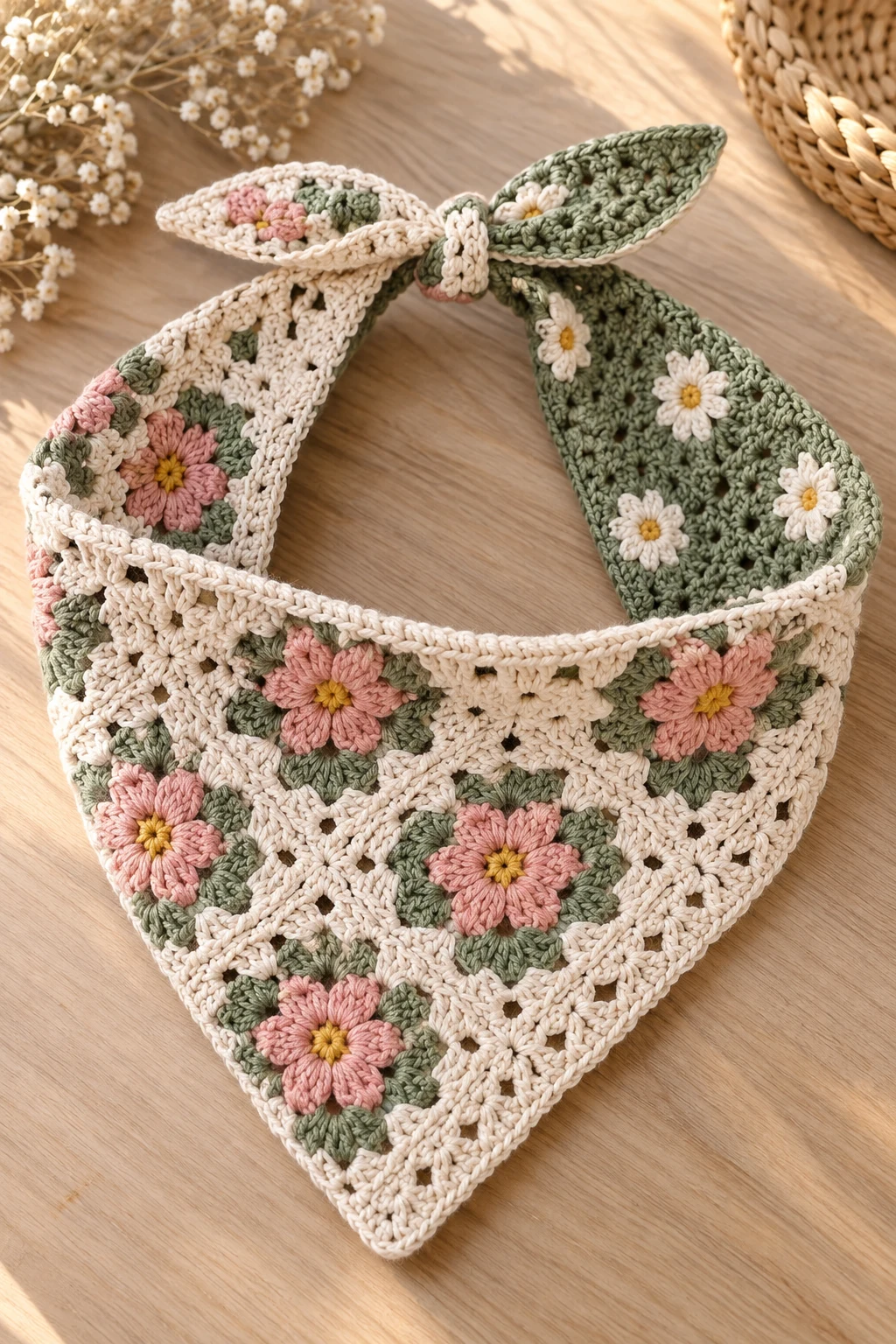 Reversible Crochet Bandana — Crochet Bandana style outfit