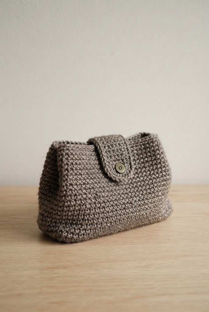 The Sparkle Metallic Evening Clutch — crochet boho bag pattern style outfit