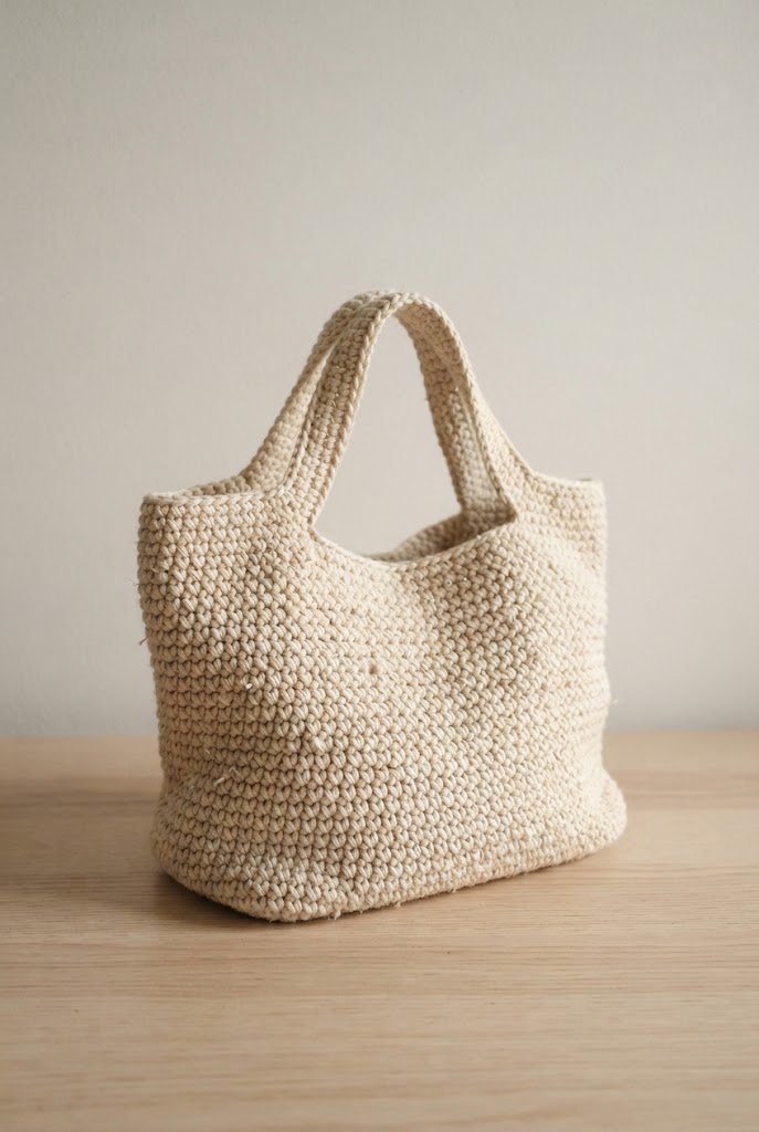 The Solid Cotton Everyday Handbag — crochet boho bag pattern style outfit