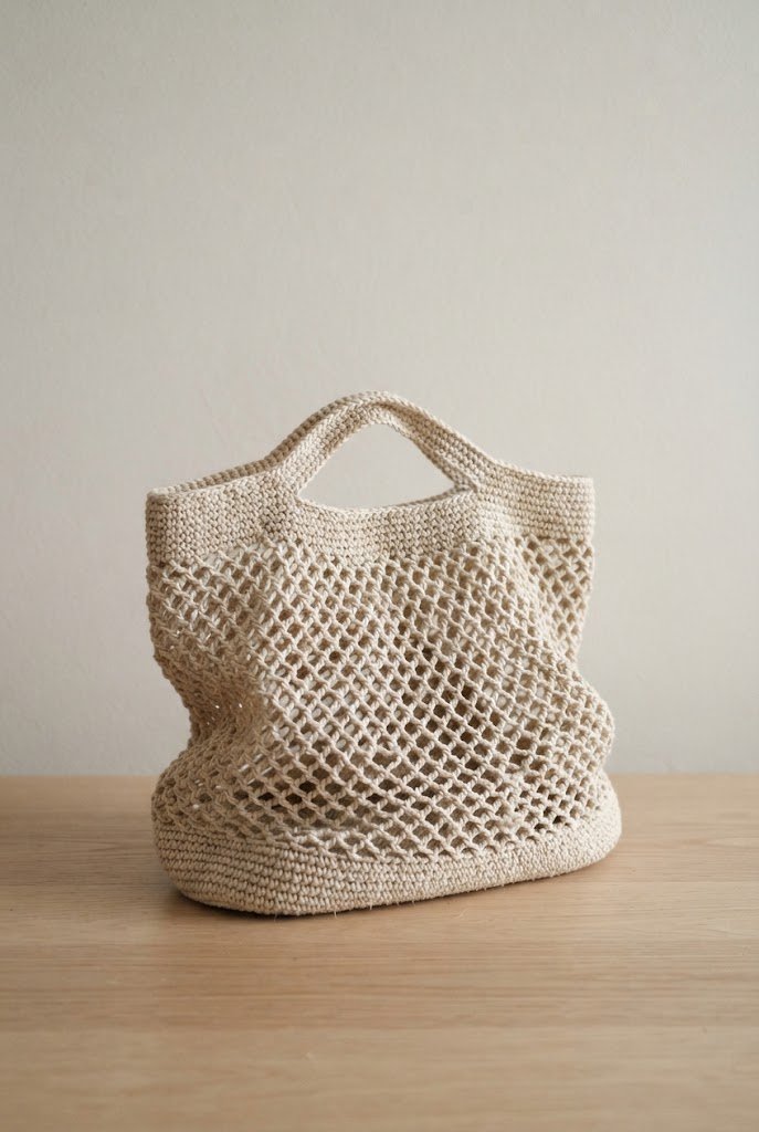 Classic Coastal Net Shopper — crochet boho bag pattern style outfit
