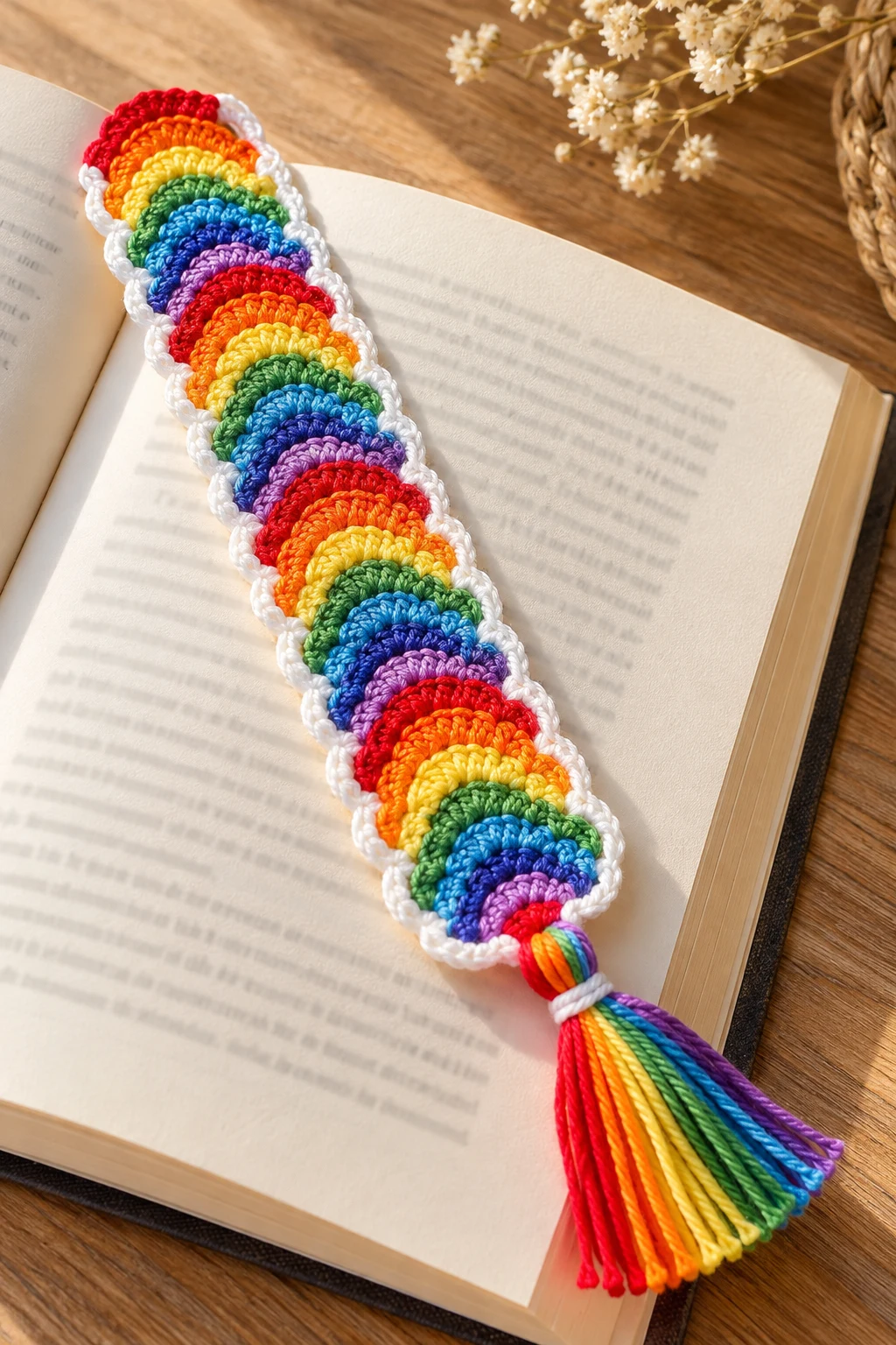 Colorful Rainbow Crochet Bookmark — crochet bookmarks style outfit