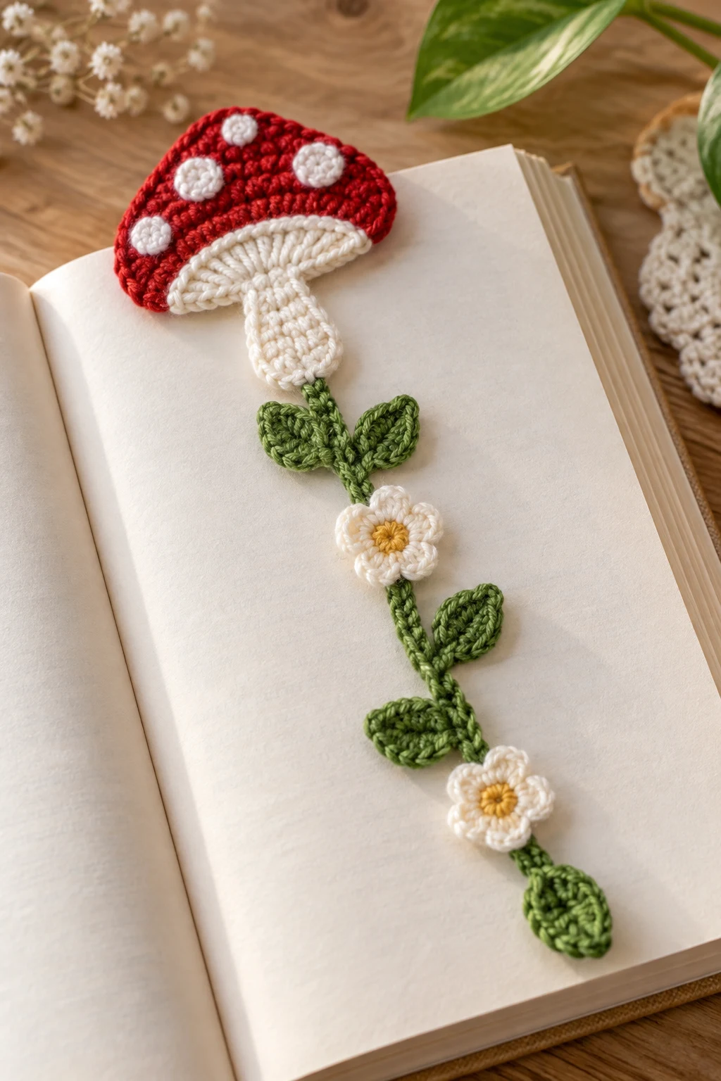 Cozy Mushroom Crochet Bookmark — crochet bookmarks style outfit