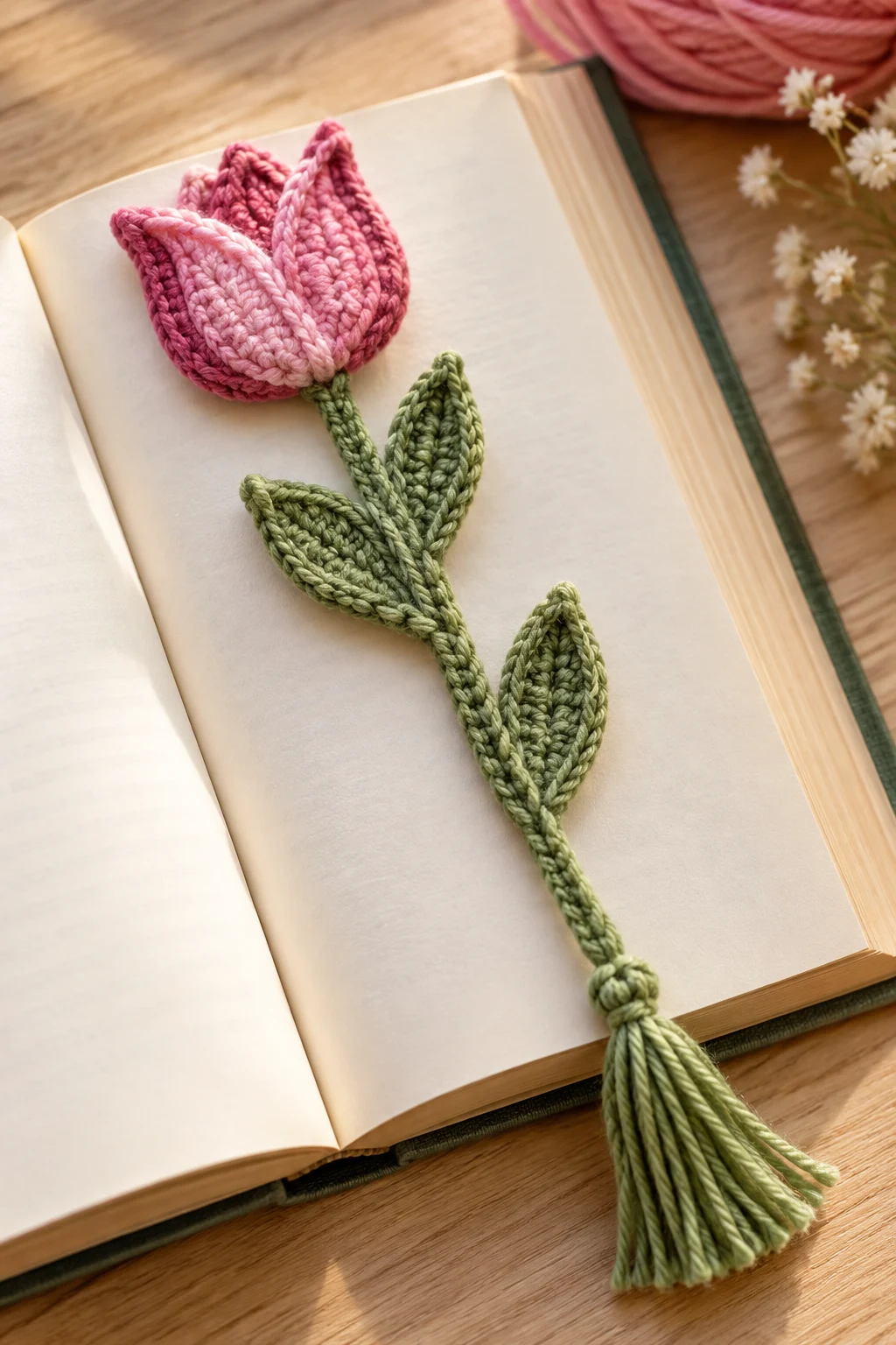Pretty Tulip Crochet Bookmark — crochet bookmarks style outfit