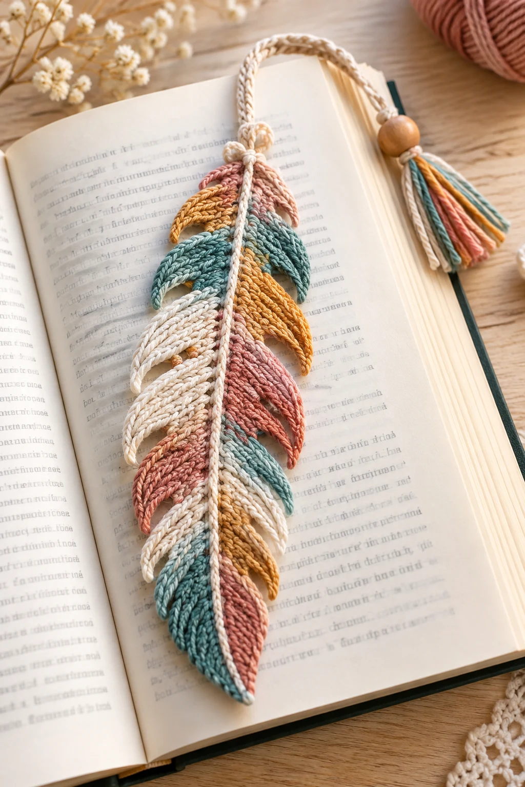 Boho Feather Crochet Bookmark — crochet bookmarks style outfit