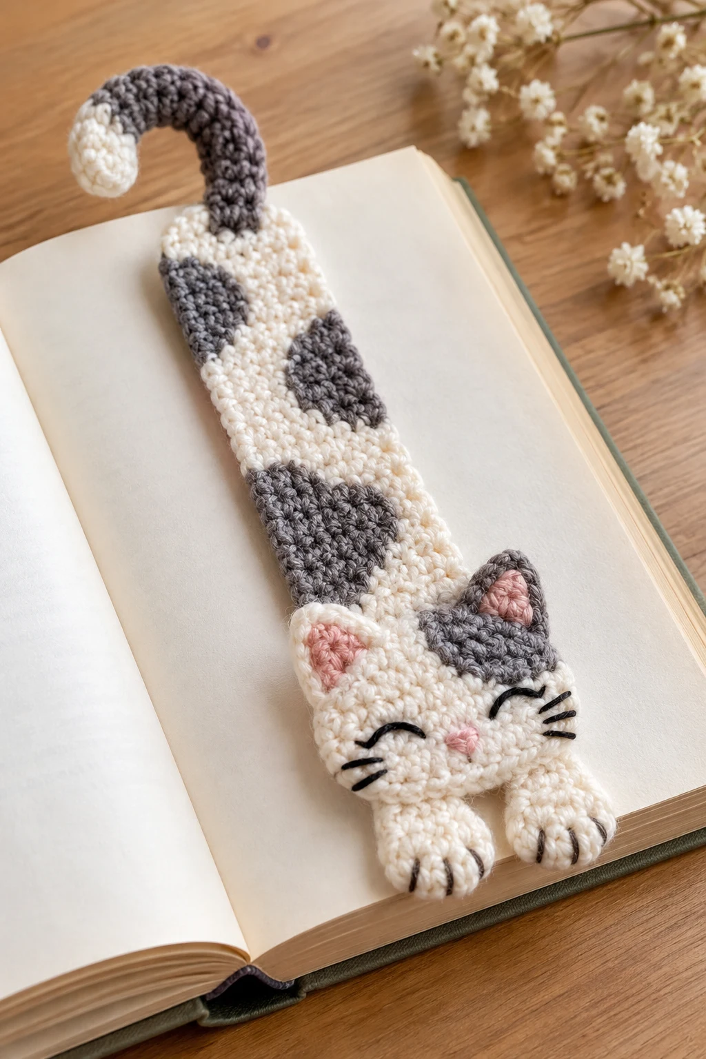 Adorable Crochet Cat Bookmark — crochet bookmarks style outfit