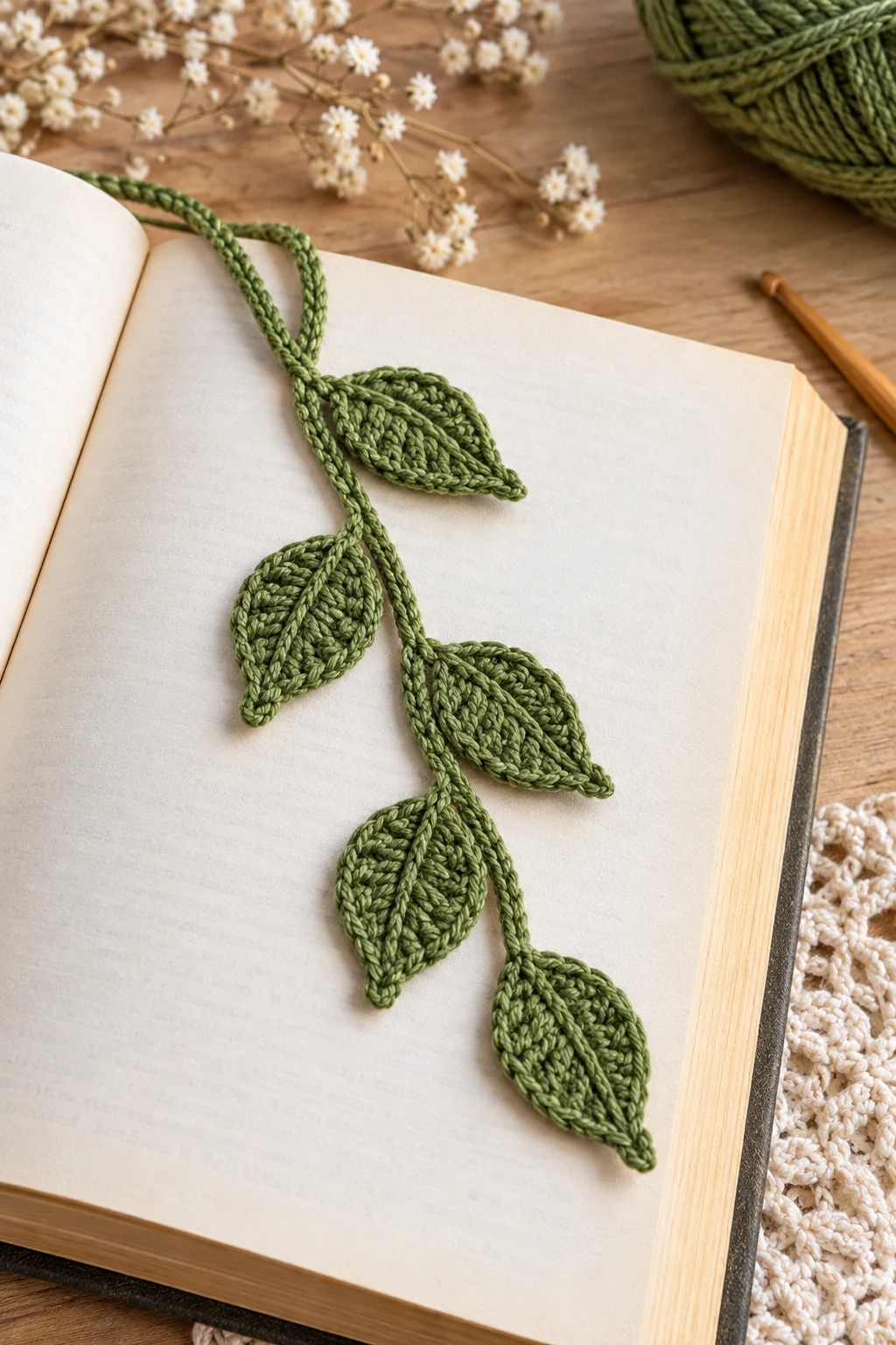 Minimalist Leaf Crochet Bookmark — crochet bookmarks style outfit