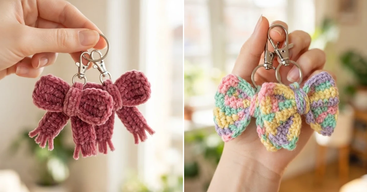 Crochet bow keychains: 20 Beautiful DIY Ideas for 2026 crochet bow keychains