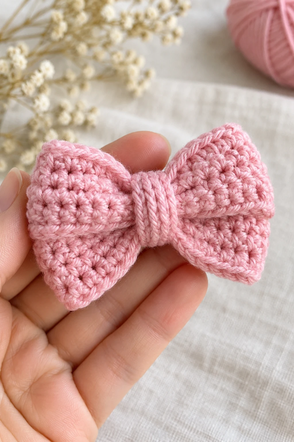 Classic Mini Crochet Bow — crochet bow pattern style outfit