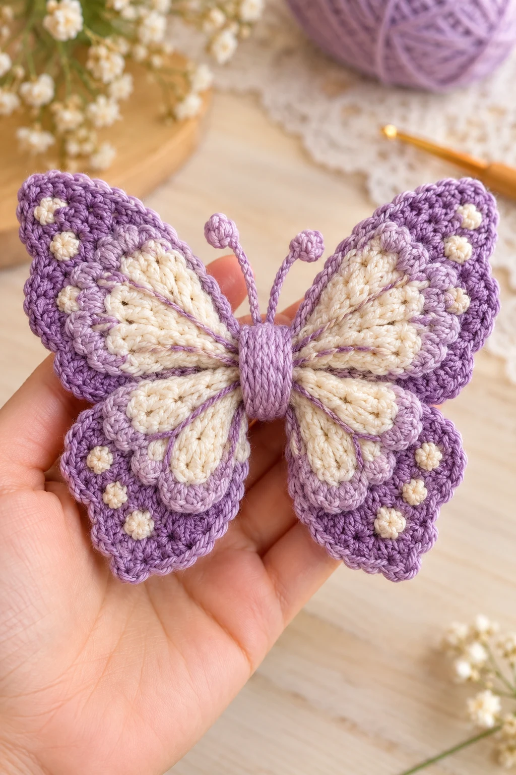 Butterfly-Shaped Crochet Bow — crochet bow pattern style outfit