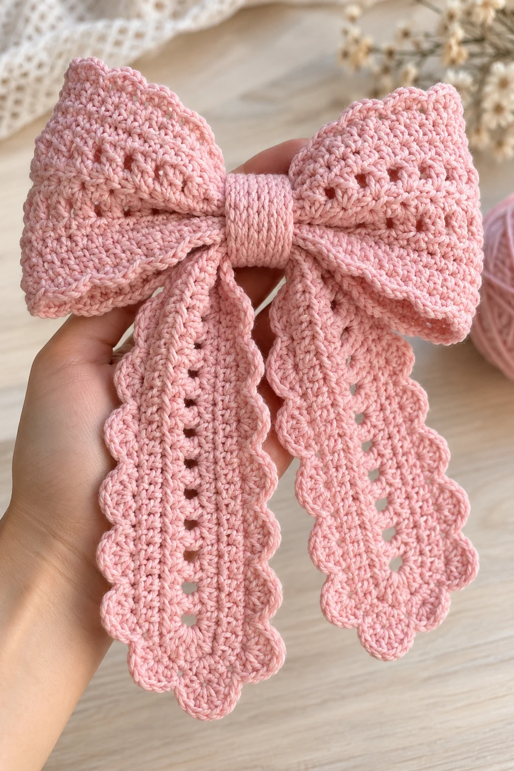 Oversized Coquette Crochet Hair Bow — crochet bow pattern style outfit