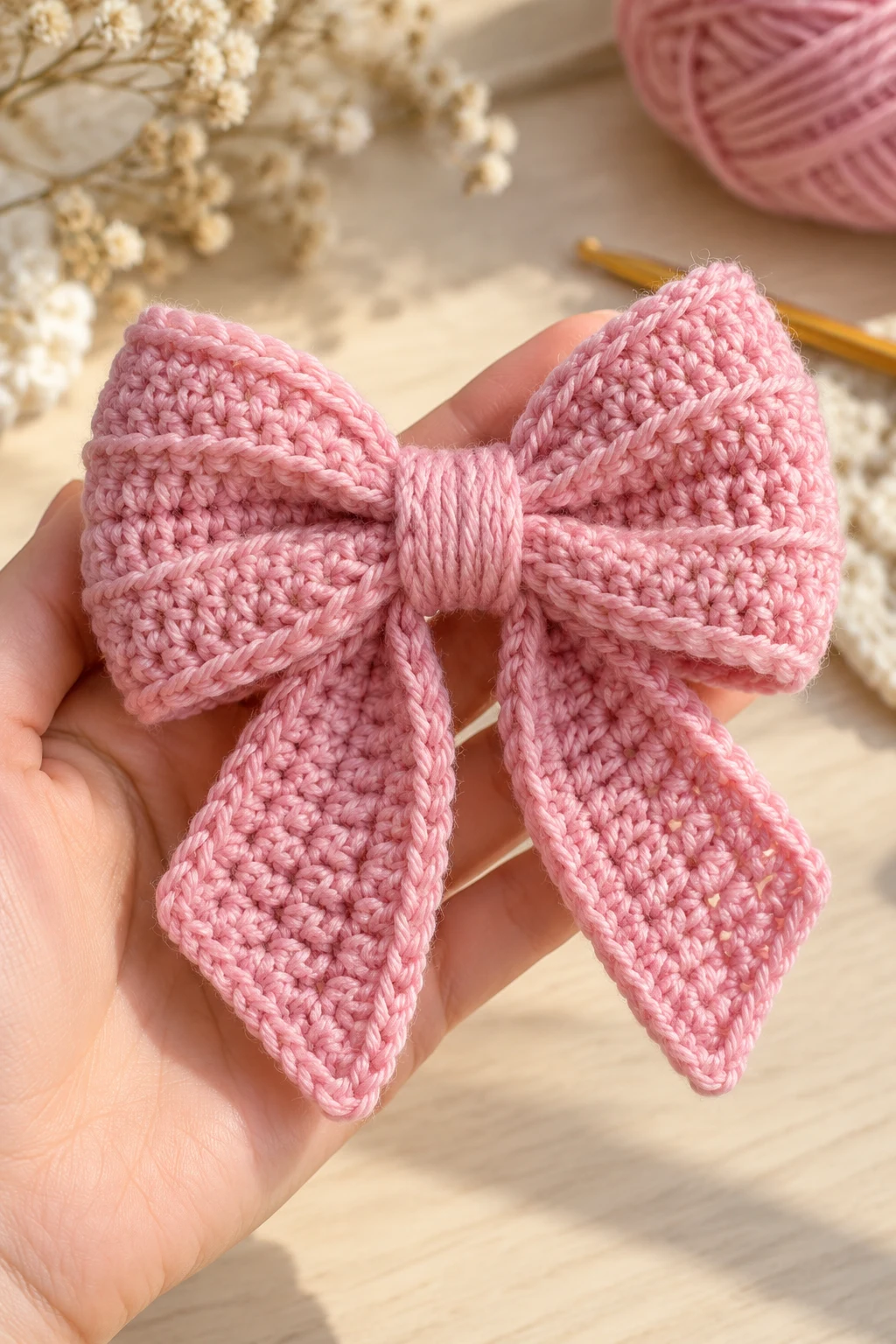 Beginner-Friendly No-Sew Crochet Bow — crochet bow pattern style outfit