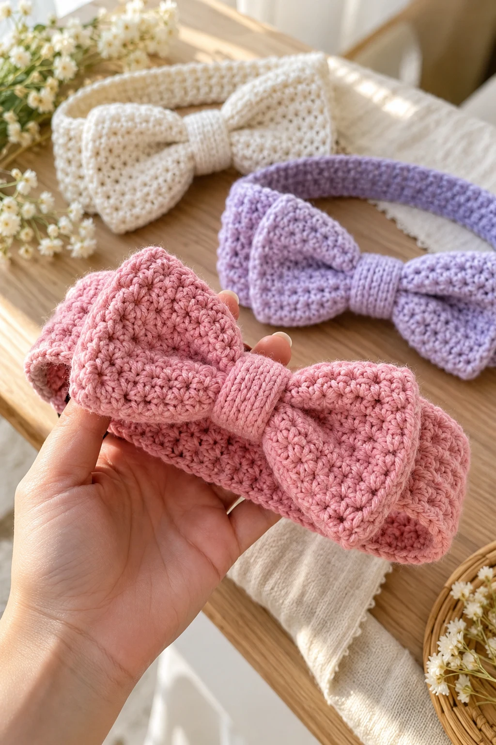 Crochet Bow Headbands — crochet bows style outfit