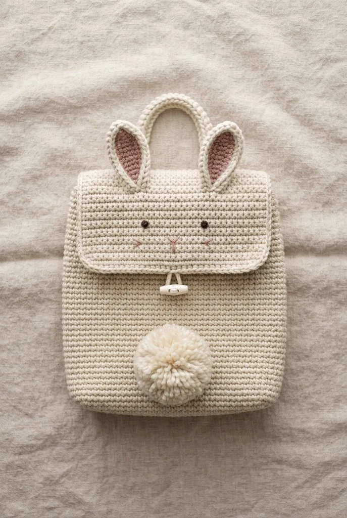 Tunisian Crochet Bunny Satchel — crochet bunny bag