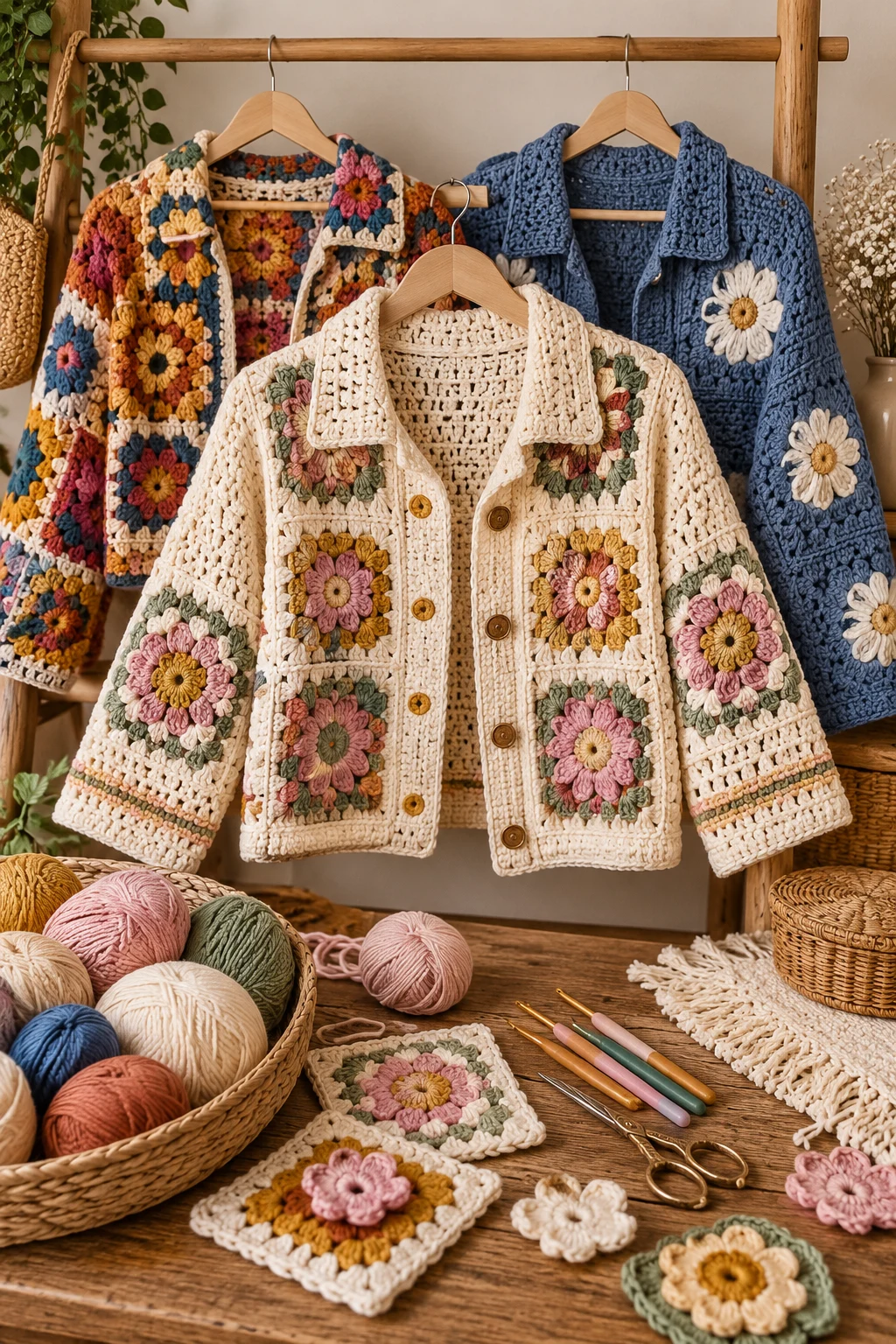 Statement Crochet Jacket Collection — crochet business style outfit