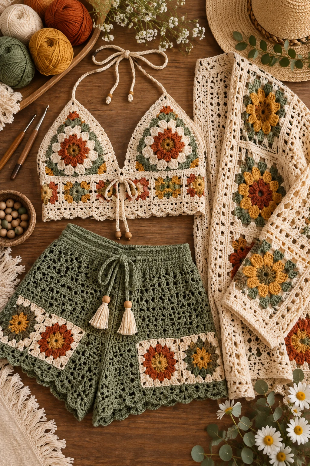 Fashion-Forward Crochet Clothing — crochet business style outfit