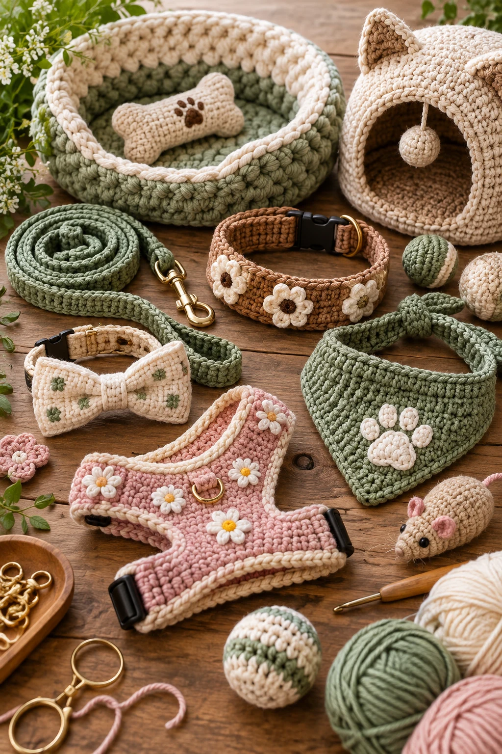 Crochet Pet Accessories — crochet business style outfit
