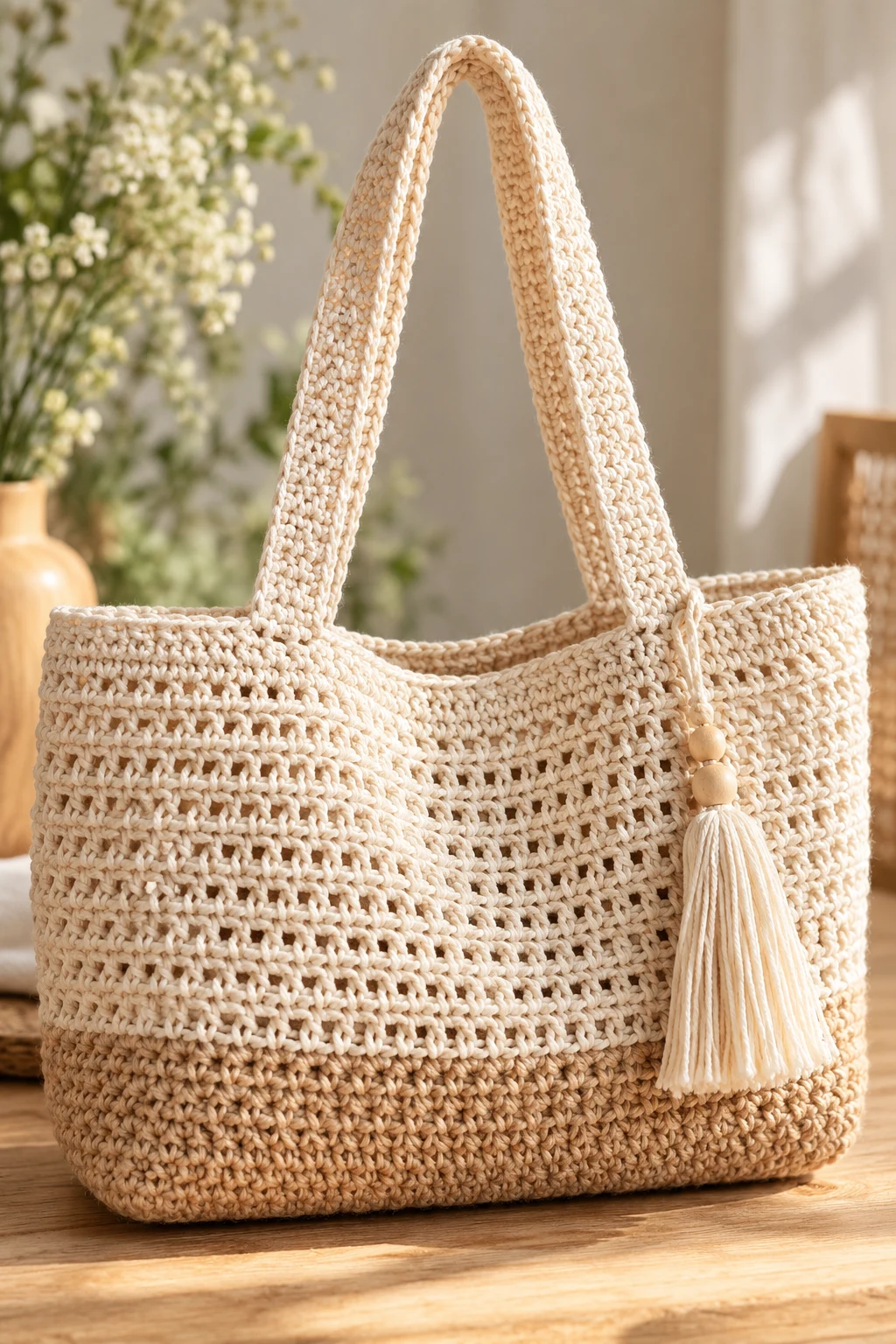 The Classic Crochet Canvas Bag Tote — crochet canvas bag style outfit