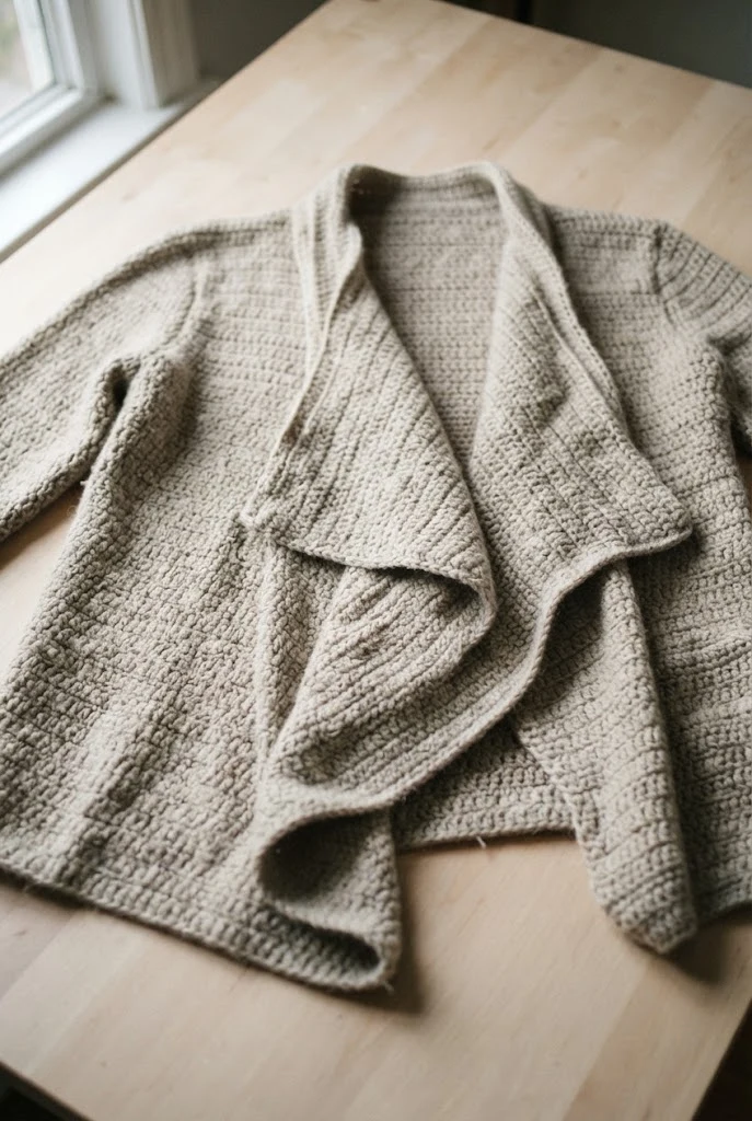Elegant Waterfall Drape Cardigan — crochet cardigan pattern free style outfit
