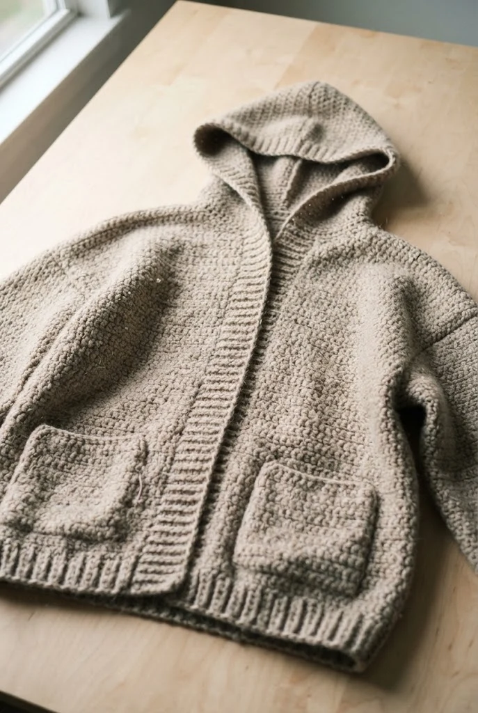 Hooded Leisure Cardigan for Cold Days — crochet cardigan pattern free style outfit